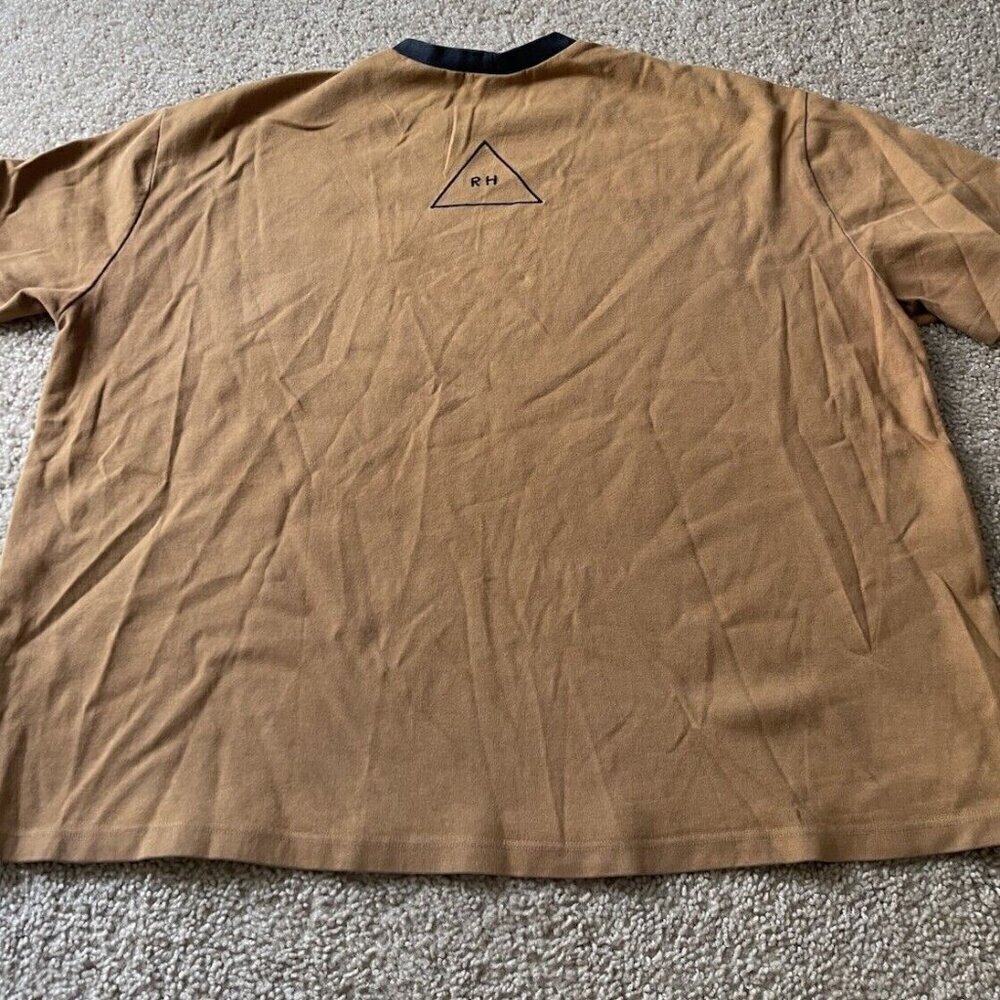 Rhude Men’s Sz XL Brown/Black Crew Neck T-Shirt Classic made in USA